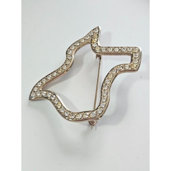 **Last Chance!! Final Sale** Vintage gold tone rhinestone Texas brooch - Picture 8 of 9